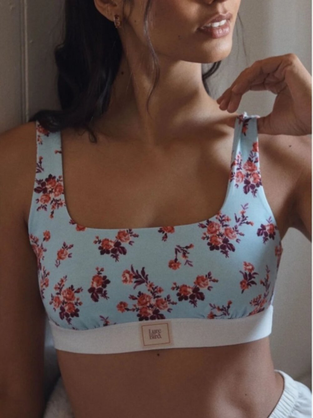 NWT Anthropologie LyreBird CottonCloud Printed Scoop Neck Bra Size S